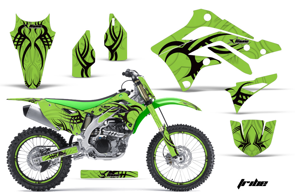 Kawasaki KX450F 2012 Graphics Kit TRIBE GREEN-NPs